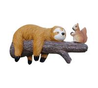 Muiltvoe Decorative Sloth and Squirrel Statue Unique Resin Garden Ornament for Outdoor Spaces Charming Animal Figurine for Courtyard