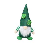 Muiltvoe Garden Ornaments Outdoor Outside St Patricks Day Shamrock Decorations for Outside Gnomes Plush Santa Gnomes Knitting Patterns Garden Gnomes Funny Small Gnome Cake Decorations