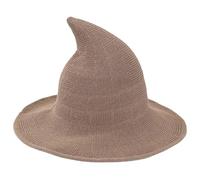 Muiltvoe Knitted Witch Hat For Women, Halloween Wide Brim Witch Hat, Breathable Witches Hats Halloween Costume For Ladies Adults Party