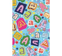 MuiMui A5 Initial A Notebook Hardback Journal with Inspirational Quotes. Lined, Dotted, Graph & Plain Paper Combination - Apple Design: Alphabet A Personalised Diary