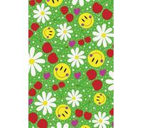 MuiMui A5 Notebook Hardback Journal with Inspirational Quotes. Lined, Dotted, Graph & Plain Paper Combination - Green Cherry Smiley Design: Gratitude Diary