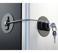 MUIN Highly Secured Refrigerator Lock with Key - Mini Refrigerator Door Lock for Children and Adults - Multi Functional Lock for Securing Fridge, Drawers and Health Products (Black)