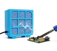 Solder Fume Extractor - MUIN 3 Stage Filtration Solder Smoke Absorber for Soldering and Wood Burning,Portable Soldering Fume Extractor Fan for Soldering Station (Blue)