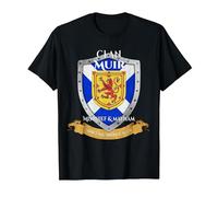 Muir Scottish Family Clan Scotland Shield T-Shirt, Men, Black, Medium