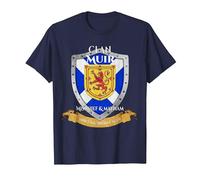 Muir Scottish Family Clan Scotland Shield T-Shirt, Men, Navy Blue, X-Large