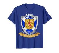 Muir Scottish Family Clan Scotland Shield T-Shirt, Men, Royal Blue, X-Large