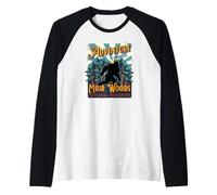 Muir Woods California Sasquatch Big Foot National Monument Raglan Baseball Tee