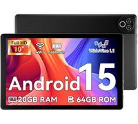 MUISOO Android 15 Tablet, 2025 Newest 10 Inch Tablet, 20GB RAM+64GB ROM (TF 1TB), 5000mAh, 1280 * 800 HD, WiFi 6, Bluetooth 5.4, Dual Cameras, Dual Speakers, Black
