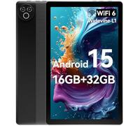 MUISOO Tablet 10 Inch Android 15, Tablets 16GB RAM 1TB Expandable, Android Tablet 1332 * 800 HD, 5G WiFi, BT5.4, 5MP Dual Camera, Tab PC 5000mAh Battery, GMS Widevine L1 (Black)