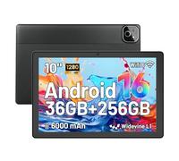 MUISOO Tablet 10 inch Tablets Android 16, Octa-Core Processor, 36GB RAM 256GB ROM (1TB TF Expand), 5MP+8MP Dual Camera, 5G WiFi 6, Bluetooth 5.0, 6000mAh, Dual Speaker (Black)