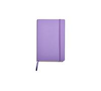 Muitomas, A5 Office Notebook with Soft Cover, Inner Pocket and Elastic Closure, 120 Lined Sheets, 13 x 21 cm, Lilac
