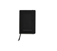 Muitomas, Block Notes A5 Office Notebook with Soft Cover, Inner Pocket and Elastic Closure, 120 Lined Sheets, 13 x 21 cm, Black