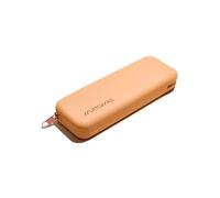 Muitomas, Soft Touch Silicone Pencil Case, Soft Pen Holder with Zip Closure, Compact Size 19 x 7.5 cm, Peach Fuzz