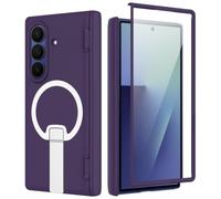 muitq Strong Magnetic & Seamless Stand for Samsung Galaxy Z Fold 8 Ultra Case with Screen Protector, Fit for MagSafe, Hinge Protection, Invisible Adjustable Kickstand, Slim Phone Case (Dark Purple)