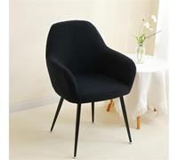 Muiuou Curved Back Dining Chair Covers With Arms, Stretch Spandex Bar Stool Covers, Reusable Leaf Jacquard Vanity Chair Slipcover For Office Kitchen Party Hotel (1 PC,Style 2)