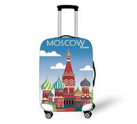 Muiuou Elastic Suitcase Covers, 3D City Print Trolley Case Protective Travel Luggage Washable Anti Scratch Dustproof Resistant Case Trolley Cover Protector (XL(30-32 Inch),City 9)