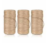 MUIZZ Garden Twine Heavy Duty Natural Jute String for Crafts Rope Gardening Decoration Gift Wrapping Packing Bakery Boxes Vintage Style Gifts Floristry DIY Arts and Brown (3 Pack), One Size (Sn-12)