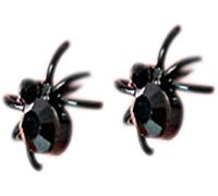Mujeres 3D Mini Cute Little Black Spider Stud Pendientes Uni