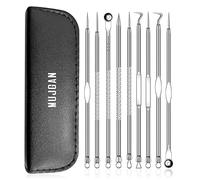 Mujgan Pimple Popper Tool 9 Pcs Professional Pimple Comedone Extractor Tool Acne Removal Kit - Treatment for Pimples, Blackheads, Blemish, Zit Removing, Forehead and Nose