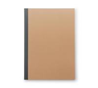 MUJI 無印良品 - A4 Recycled Paper Notebook, Thread-Bound, 30 Ruled Sheets, Plain Cover (1, Beige)