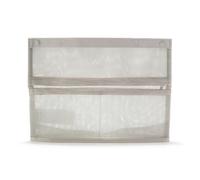 MUJI 無印良品 - Nylon Mesh Self-Standing Pouch, A5 Size 29.5 x 21 x 4 cm. (1, Grey)