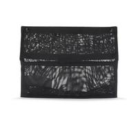 MUJI 無印良品 - Nylon Mesh Self-Standing Pouch, A5 Size 29.5 x 21 x 4 cm. (3, Black)