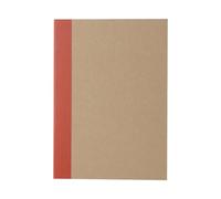 MUJI 無印良品 -Recycled Paper Notebook, A6 Size, 30 Plain Sheets, Thread-Bound, Kraft Cover (1, Beige)