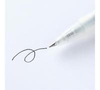 MUJI 無印良品 Retractable Gel Pen, 0.5mm Fine Point, Smooth Writing, Clear Body (Black, 0.5mm)