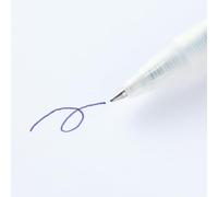 MUJI 無印良品 Retractable Gel Pen, 0.5mm Fine Point, Smooth Writing, Clear Body (Blue, 0.5mm)