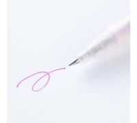 MUJI 無印良品 Retractable Gel Pen, 0.5mm Fine Point, Smooth Writing, Clear Body (Purple, 0.5mm)