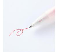 MUJI 無印良品 Retractable Gel Pen, 0.5mm Fine Point, Smooth Writing, Clear Body (Red, 0.3mm)