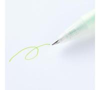 MUJI 無印良品 Retractable Gel Pen, 0.5mm Fine Point, Smooth Writing, Clear Body (Yello Green, 0.5mm)