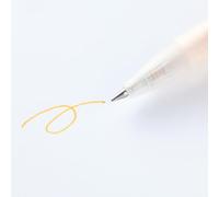 MUJI 無印良品 Retractable Gel Pen, 0.5mm Fine Point, Smooth Writing, Clear Body (Yellow, 0.5mm)