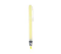 MUJI 無印良品 Retractable Highlighter Pen, One-Handed Knock-Style Operation, Refillable (Yellow)