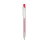 MUJI 無印良品 Smooth Retractable Colour Gel Pen (Set of 3 Pens) (Red, 0.3mm)