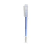 Muji Erasable Ballpoint Pen Set, 0.5mm Fine Tip, Red/Blue/Black, with Rubber Eraser Cap (Blue)