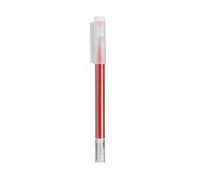 MUJI Erasable Ballpoint Pen Set, 0.5mm Fine Tip, Red/Blue/Black, with Rubber Eraser Cap (Red)