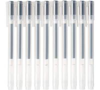 Muji Gel Ink Ballpoint Pen Cap Type 10-Pieces Set, 0.38 mm Nib Size, Black