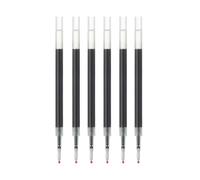 MUJI Gel Ink Ballpoint Pen Refills, 0.3mm Ultra-Fine Tip, Set of 6,Compatible with Knock Type and Cap Type Pen Body. (Black)