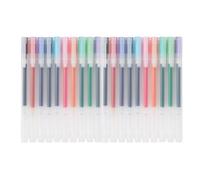 Muji Gel Ink Pen Set, 20 Pieces, 0.38mm and 0.5mm Tips, 10 Colours, Cap-Type