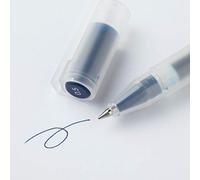 MUJI Gel Ink Pen Set, Cap Type (Set of 3 Pcs) (Navy, 0.5mm)