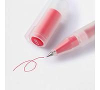 MUJI Gel Ink Pen Set, Cap Type (Set of 3 Pcs) (Red, 0.38mm)