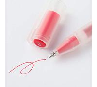 MUJI Gel Ink Pen Set, Cap Type (Set of 3 Pcs) (Red, 0.5mm)