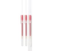 MUJI Gel Ink Pens, 0.38mm/0.5mm Tip, Cap-Style, Set of 3. (Red, 0.5mm)