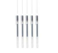 Muji Gel Ink Pens, 5-Pack, Cap-Type, 0.38mm/0.5mm, Transparent (Black, 0.38mm)