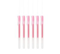 MUJI Gel Ink Pens, 6-Pack, Cap-Type, 0.38mm/0.5mm Tip, Transperent Body. (Pink, 0.38mm)