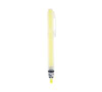 MUJI Retractable Highlighter Pen, Neon Yellow and Pink, Push-Top Design, Water-Based Ink (Yellow)