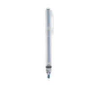 MUJI Retractable Highlighter Pen, One-Handed Knock-Style Operation, Refillable (Blue)