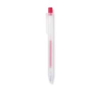 MUJI Smooth Gel Ink Ballpoint Pen, 0.3mm Ultra-Fine Tip, Retractable (Red, 0.3mm)