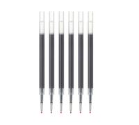 Muji Smooth Gel Ink Ballpoint Pen Refills, 0.5mm Fine Tip, Set of 6, Compatible with Knock Type and Gel Pens Body. (Grey)